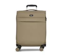 Rock Harper Small Soft Shell Cabin Suitcase in Beige - Lightweight, Sleek & Minimalist Design - Telescopic Handle, 360 Swivel-Wheels & TSA Combination Lock - 54 x 39 x 22 cm 34L Capacity