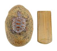 Rock Hidden Key Box High Simulation Outdoor Key Hider Safe Storage Box Garden Statues Ornament for Outside Yard Tortoise Style Weatherproof Material 288g