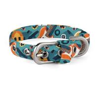 Rock Instrumental Patterns Dog Collar Adjustable Martingale Pet Collar Female Male Cute Cat Collars No Pull Dog Choker Collars for Small Medium Large Pet