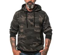 ROCK-IT Apparel man heavy quality fleece hoody pullover mens sweatshirt plain sizes XS-5XL - color Dark Camo XL
