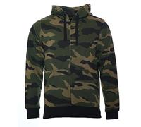 ROCK-IT Apparel Men Hoodies camouflage zip up hoodie fleece sweatjacket mens heavy hoody zipper workerhoody S-5XL pullover Color Camo Green/Brown S