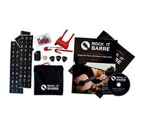 Rock-iT Barre Guitar Chord Device Advanced Plus Package w/Pinkie Attachments For Experienced Guitarists, W/Brown Stickers, Use On DARK & ALL INSTRUMENT NECKS (Red Device)