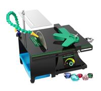 Rock Jewelry Buffer Polisher, 1950W Gem Faceting Machine with 800-12000 R/min Speed, 50mm Cutting Depth, 5m Water Hose Included for Small Jewelry and Coins