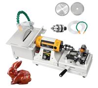 Rock Jewelry Buffer Polisher, DIY Faceted Gem Polishing Machine, Gem Faceting Machine, 800-12000R/min, for Cutting, Engraving Standard + Workbench