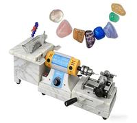 Rock Jewelry Buffer Polishing Machine, Bench Lathe Polisher Buffer, 750w Jewelry Polishing Machine, Mini Table Saw for G-em Cutting, Woodworking, DIY Faceting Projects,Drilling