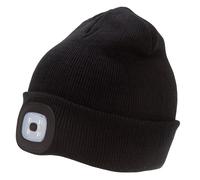 Rock Jock Men's Rechargeable LED Light Beanie Hat in Black Rock Jock Black One Size