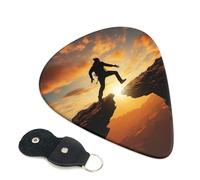 Rock Jump Guitar Plectrums, 6 Guitar Plectrums, Double Sided Printing, For Acoustic Guitar, Bass, Ukulele, Electric Guitar (0.46 Mm 0.71 Mm 0.96 Mm)