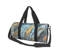 Rock Layers Large Round Travel Duffel Bag,Extra Large Capacity Foldable Gym Bag with Removable Shoulder Strap,Durable Canvas Carry-On Bag for Sports