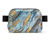 Rock Layers Square Fashion Waist Bag with Print,Water-Resistant Twill Fabric,Chest Pack Or Belt Bag, Adjustable Strap 65-120cm for Men Women