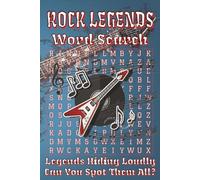 Rock Legends Word Search Puzzle Book: Word Searches with Easy to Read Print about Rock Legends, Famous Singers, Legendary Guitarists and More | 6x9 ... Gift for vacations, holidays and free time