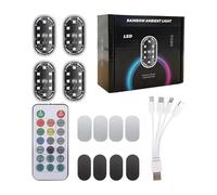 Rock Lights Wireless 8 Colors, Remote Control, USB Power Supply