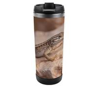 Rock Lizard Travel Mug Reusable Stainless Steel Coffee Cup Double Wall with Spill Proof Lid