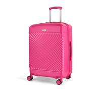 Rock Love Island Suitcase in Pink - Medium Hard Shell Case for Style Seekers & Travel Lovers - Lightweight & Durable, 360 Swivel Wheels & Telescopic Handle - 66x46x30cm 75L Capacity