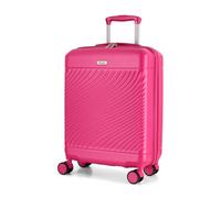 Rock Love Island Suitcase in Pink - Small Hard Shell Case for Style Seekers & Travel Lovers - Lightweight & Durable, 360 Swivel Wheels & Telescopic Handle - 55x39x20cm 35L Capacity