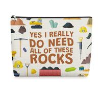 Rock Lover Gift for Women Makeup Bag Rock Collecting Theme Present
