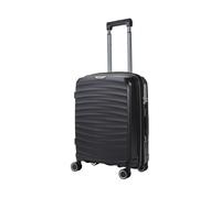 Rock Luggage Hard Shell Classic Suitcase 8 Wheel Cabin Luggage Trolley Travel Bag - Black - Cabin