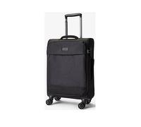Rock Luggage Paris 8 Wheel Softshell Lightweight Small Suitcase With Lock -Black Black