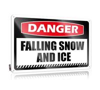 Rock Memorabilia Wall Decor Decor Aesthetic Tinplate Sign Vintage Skull Wall Hanging Rust-proof Vintage Art/Funny Warning Sign Garage Decor - Danger Falling Snow And Ice
