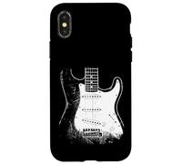 Rock Metal Electric Guitar Player. Grunge Distressed Effect Case for iPhone X/XS