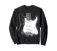 Rock Metal Electric Guitar Player. Grunge Distressed Effect Sweatshirt