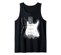 Rock Metal Electric Guitar Player. Grunge Distressed Effect Tank Top
