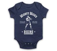 Rock Mighty Mick's Boxing Trainer Gym Baby Grow, Navy Blue, 0-3 Months