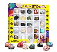 Rock Mineral Gem Collection For Kids 25 Gemstones Included Educational Identification Sheet Rose Quartz Gemstones Jasper Stones