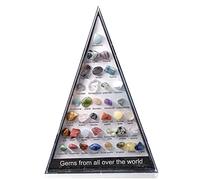 Rock Mineral Gem Collection For Kids 36 Gemstones Kit With Educational Information Sheet And Display Case, Scienc Education For & Classroom