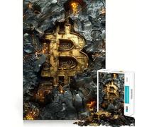 Rock Mining Bitcoin 1000 Piece Jigsaw Puzzles for Teenagers Jigsaw Wise Think Toy Relax Time Clear Cut Festival Gift (50x75cm)