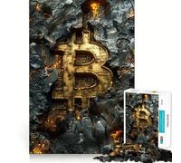 Rock Mining Bitcoin Teenagers 1000 Piece Jigsaw Puzzle Logic Boost Toy Indoor Fun Premium Edge Memorable Gift (38x52cm)