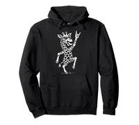 Rock Music Giraffe Metal Music Retro Fun Ddesign Pullover Hoodie