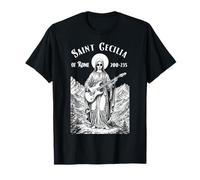 Rock Music Patron Saint Cecilia Electric Guitar Guitarist T-Shirt