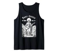 Rock Music Patron Saint Cecilia Electric Guitar Guitarist Tank Top