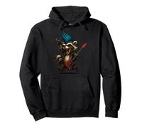 Rock Music Raccoon Playing Guitar Festival Animal Art Pullover Hoodie