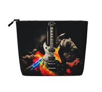 Rock Music Toiletry Bags for Women, Portable Travel Cosmetic Bag, Daily Organiser with Zipper