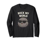 Rock My World - Funny Boulder Pun Cute Geology for Climbers Long Sleeve T-Shirt