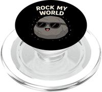 Rock My World - Funny boulder Pun Cute Geology For Climbers PopSockets PopGrip for MagSafe