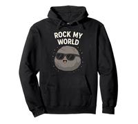 Rock My World - Funny boulder Pun Cute Geology For Climbers Pullover Hoodie