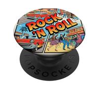 Rock 'N Roll 50s Style Comic Strip PopSockets Adhesive PopGrip