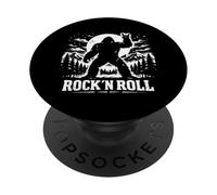 Rock N Roll Bigfoot Sasquatch Yeti Forest Heavy Metal PopSockets Adhesive PopGrip