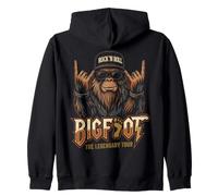 Rock N Roll Bigfoot The Legendary Tour Sasquatch Zip Hoodie