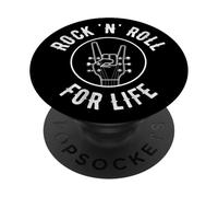Rock N Roll For Life Guitar Player Rock Music Lover PopSockets Adhesive PopGrip