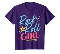 Rock N Roll Girl Purple Darla Violet T-Shirt, Youth, Purple, Large