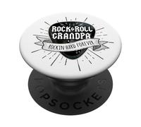 Rock n Roll Grandpa For Grandpas Who Rock PopSockets Adhesive PopGrip
