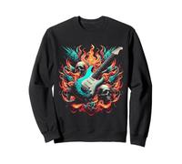 Rock N Roll Guitar Player Music Guitarist Skeleton Hand Sweatshirt