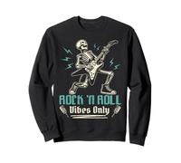 Rock 'N Roll Vibes Only Music Guitar Rock Band Sweatshirt