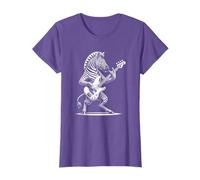Rock n Roll Zebra Playing Guitar Funny Mens Womens Zebra T-Shirt