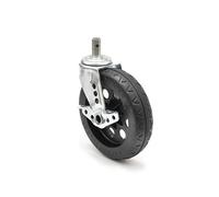 Rock-N-Roller All-Terrain Stealth Caster with Brake 8" x 2" 2-Pack for R12 Multi-Carts (RCSTR8X2BK)