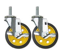Rock-N-Roller Caster with Brake 4" x 1" 2-Pack for R2 & R6 Multi-Carts (RCSTR4X1)
