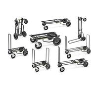 Rock-N-Roller R12STEALTH (All Terrain Stealth) 8-in-1 Folding Multi-Cart/Hand Truck/Dolly/Platform Cart/34" to 52" Telescoping Frame/500 lbs. Load Capacity, Black